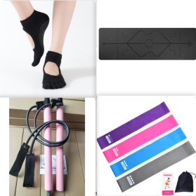 Non Slip TPE Yoga Mat Position Line Beginner (Option: Set2)