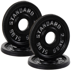 Only Supports Self Pickup  2 Olympic Cast Iron Weight Plates For Strength Training And Weightlifting, Multiple Sizes (Option: 5LB Set of4)