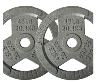 Only Supports Self Pickup  2 Inch Olympic Cast Iron Weight Plates For Strength Training And Weightlifting, Multiple Weights (Option: 45LB Single)