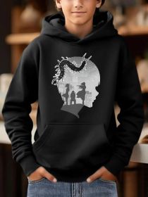 Men's Printed Hooded Sweatshirt (Option: Black-2XL)