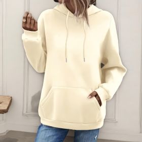 Women's Loose And Fashionable Casual Hoodie (Option: Apricot-S)