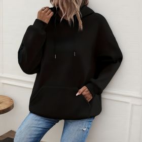 Women's Loose And Fashionable Casual Hoodie (Option: Black-2XL)